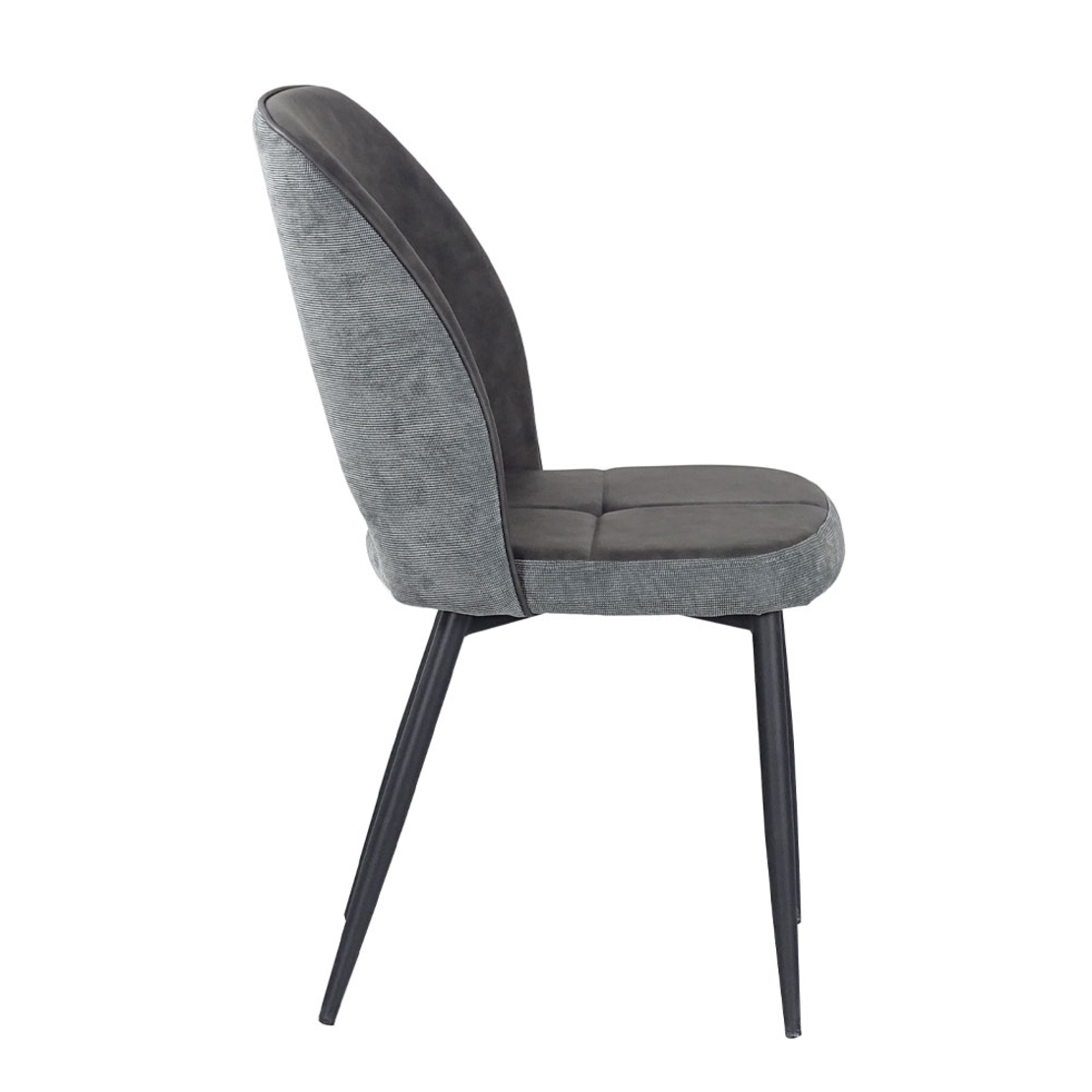BOUTON CHAIR FABRIC GREY METAL BLACK PRC