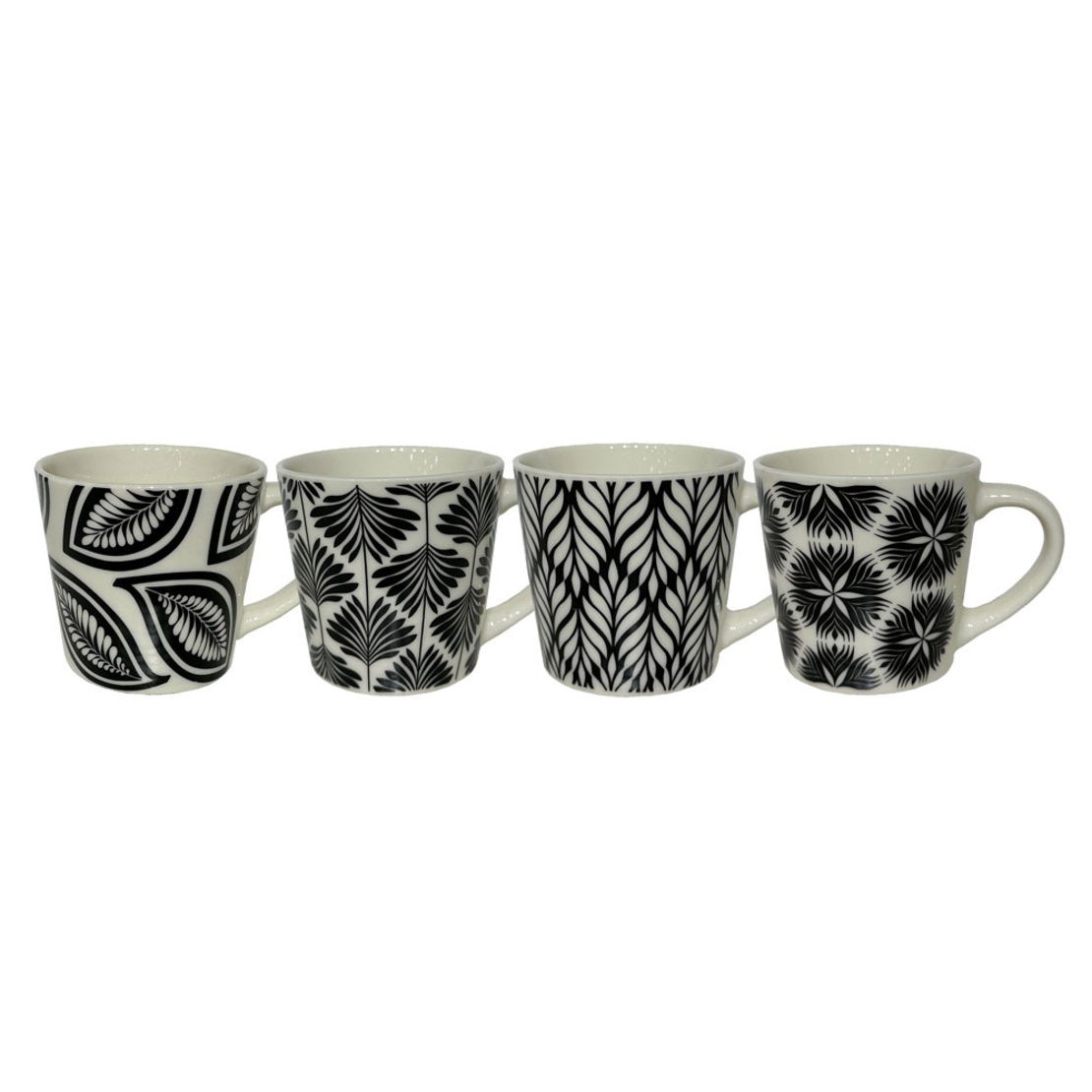 FLORIS MUG ESPRESSO SET 4 PCS NEW BONE CHINA WHITE