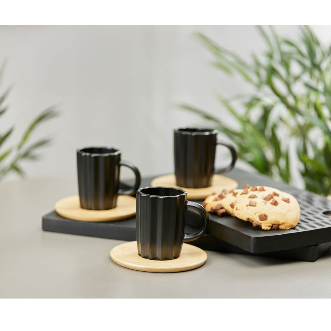 CACTUS MUG ESPRESSO SET 6 PCS PORCELAIN BAMBOO B