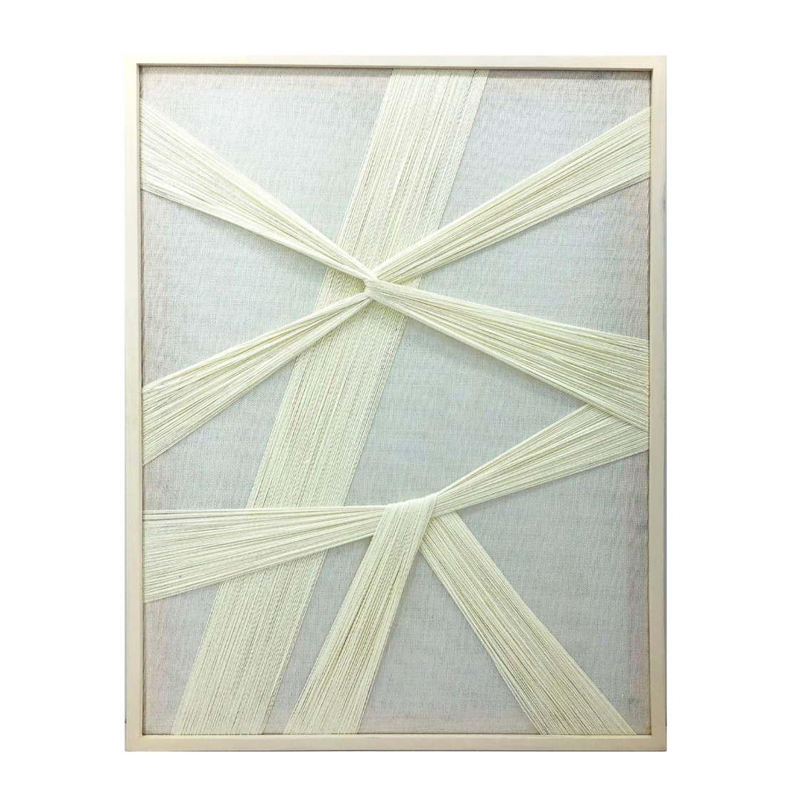 QUIET MOMENTS PAINTING WOOD WHITE YARN FRAME WHITE