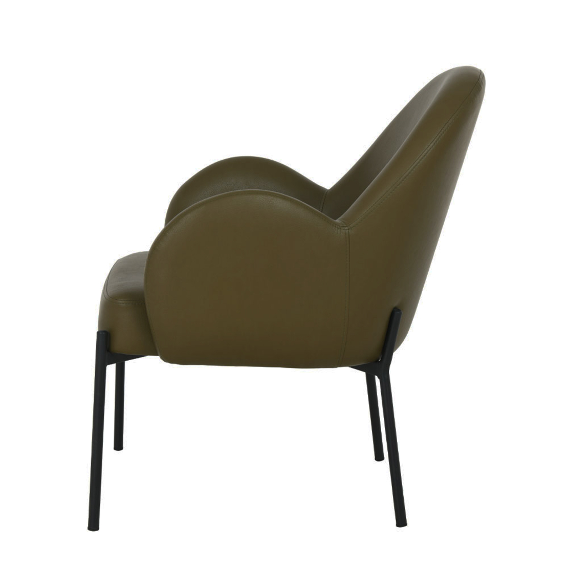 SCOTCH ARMCHAIR FABRIC GREEN OLIVE GREEN METAL BLACK E1 PRC