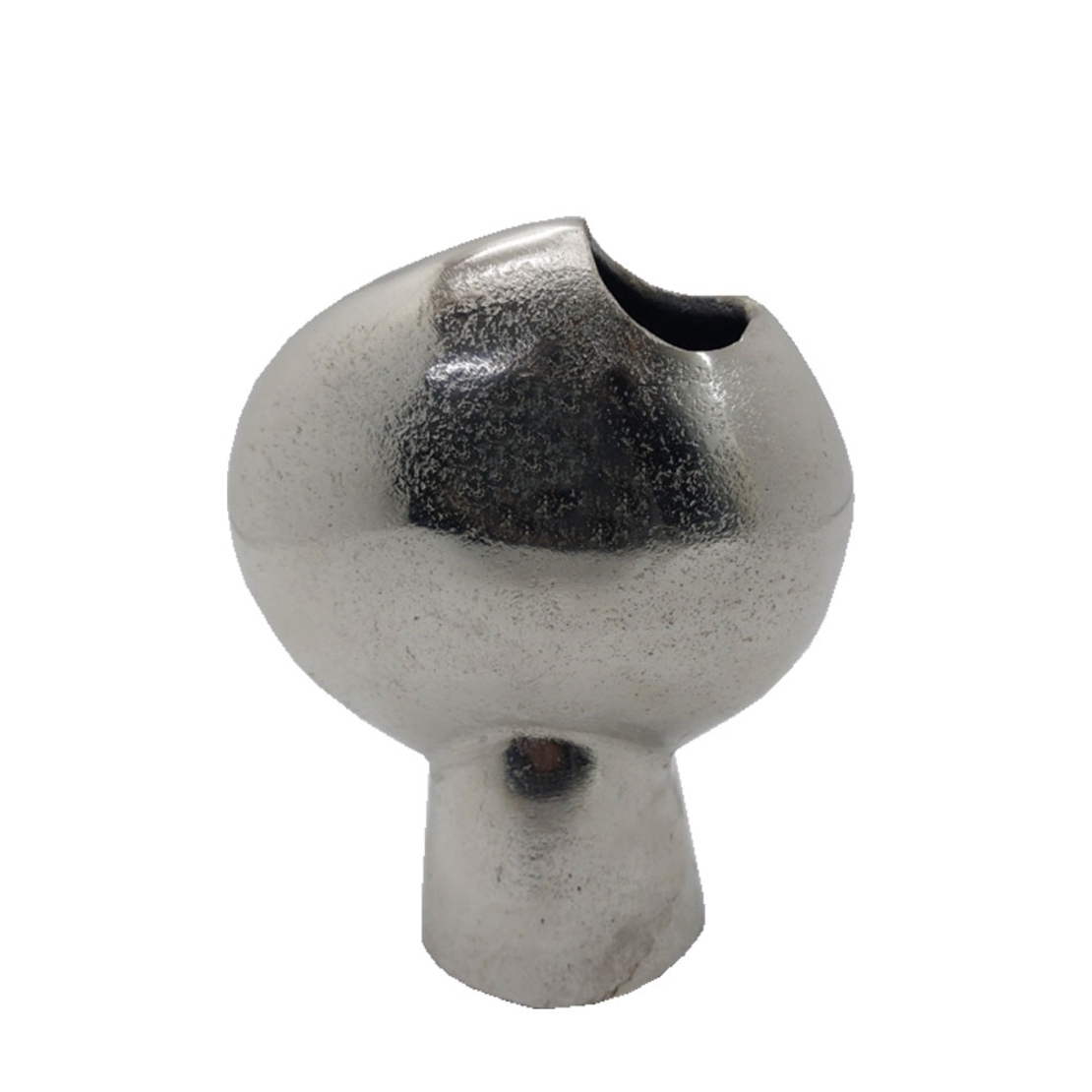 DOTO VASE ALUMINIUM SILVER NICKEL 15,25x7,5xH17,75
