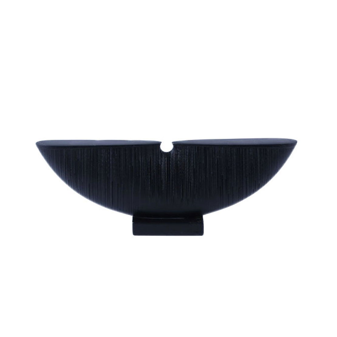 MORIRI DECO POLYRESIN BLACK 35x6xH12cm PRC