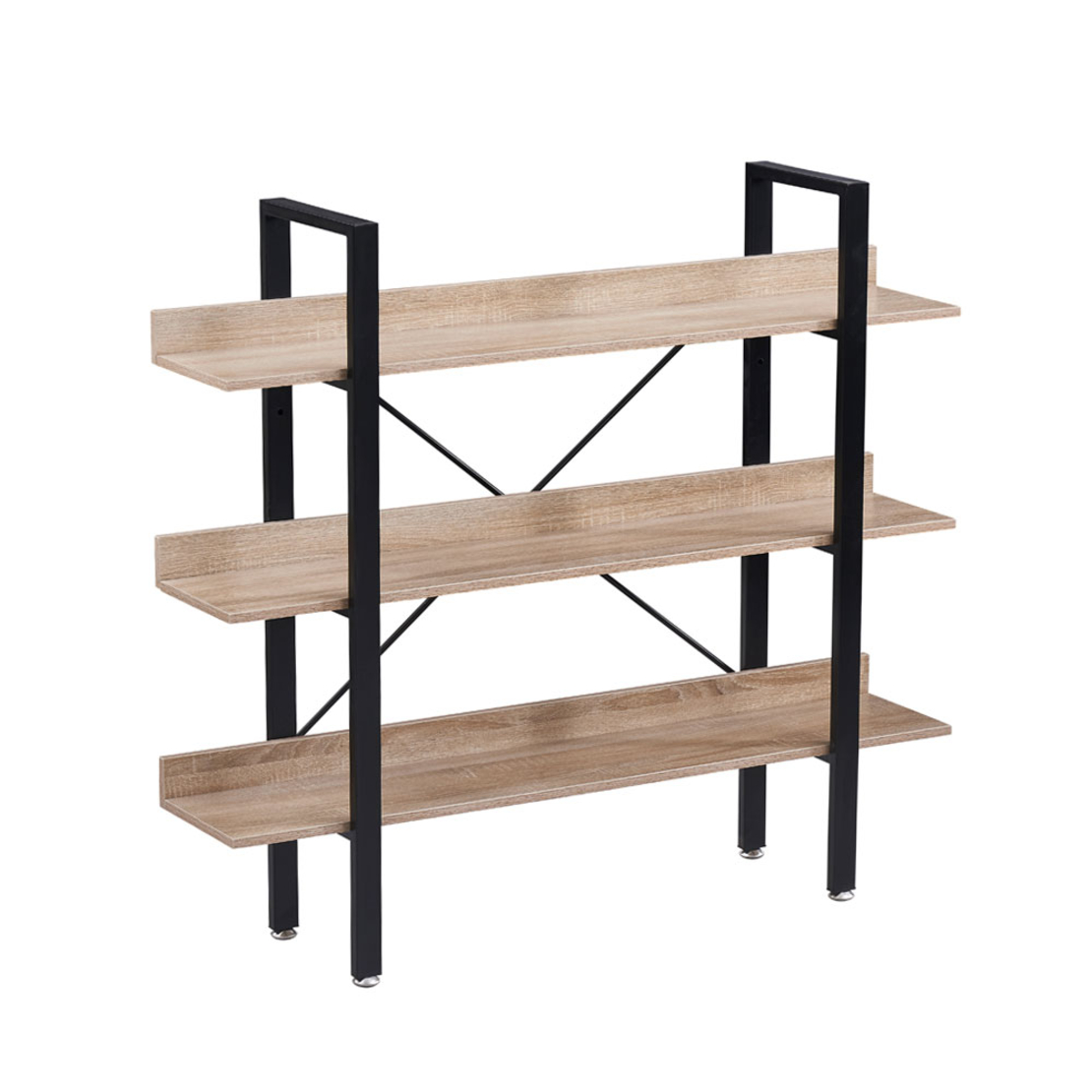 HORIZON BOOKCASE 3SHELVES CHIPBOARD WITH MELAMINE SONOMA BLACK 120x28xH106cm E1 PRC