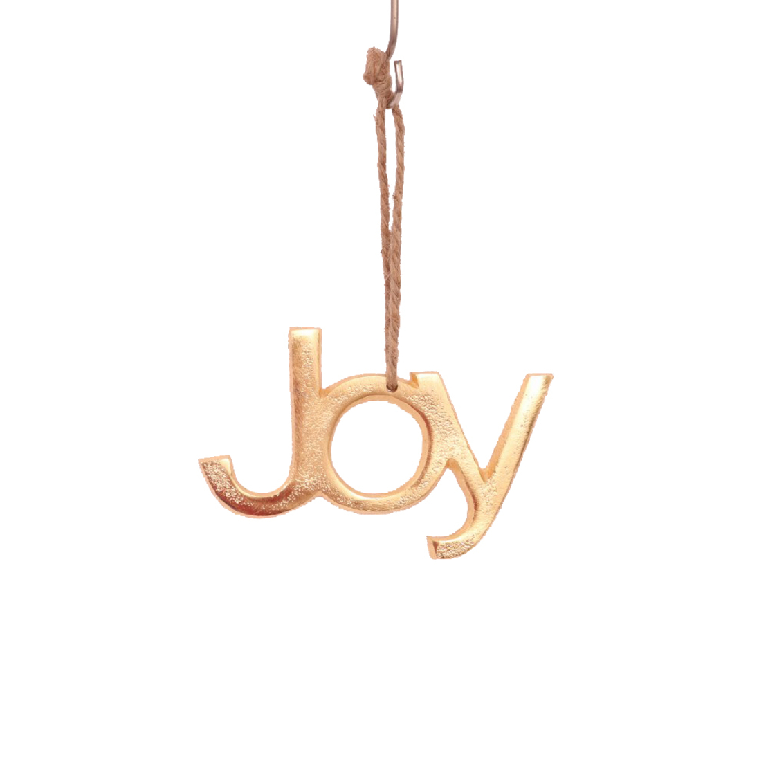 XMAS JOY PENDANT ORNAMENT ALUMINIUM GOLD 7x0,5xH10