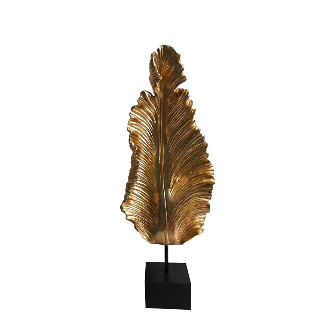 FILO DECO LEAF POLYRESIN GOLD BLACK 24x12xH62cm PR