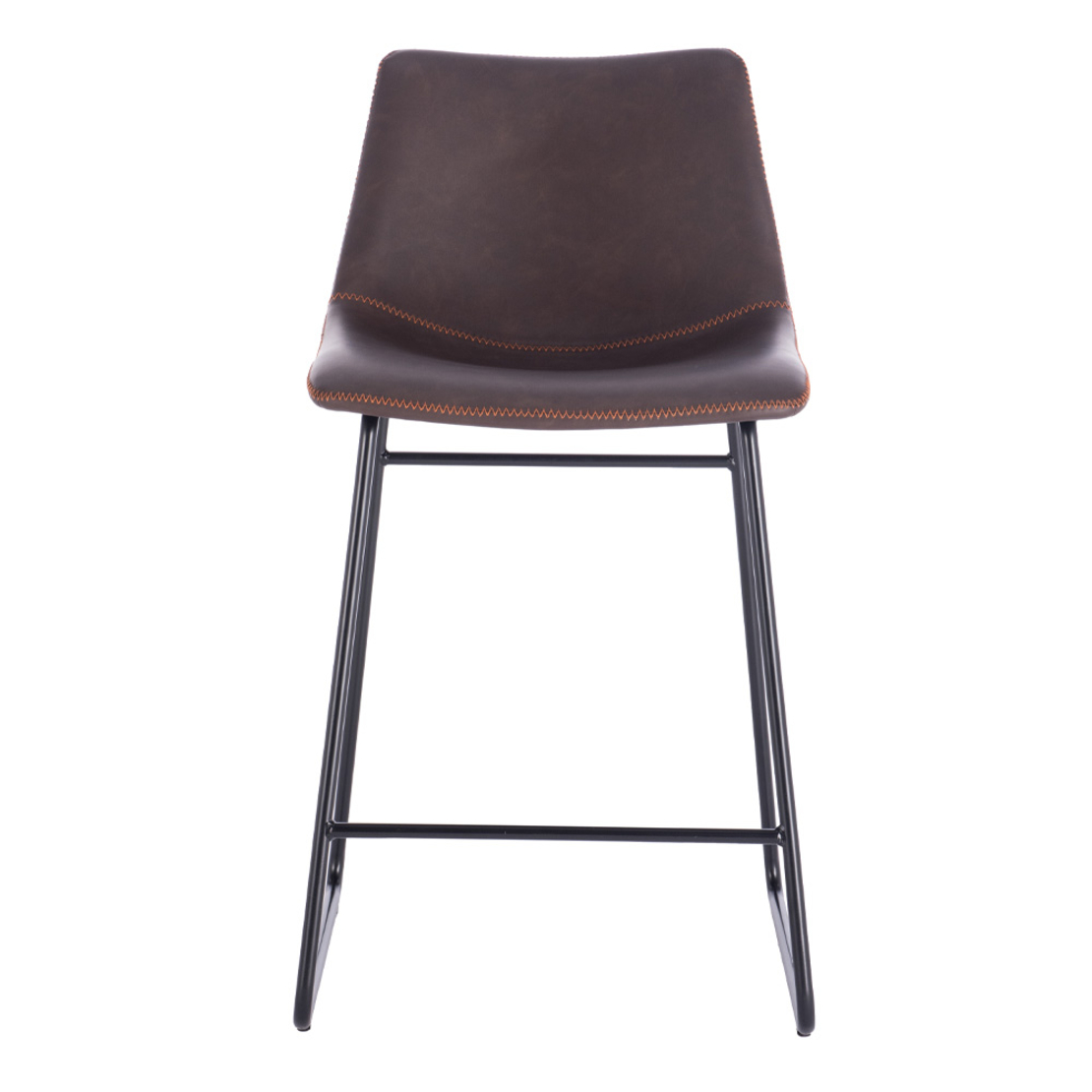 NUEVO STOOL BAR FABRIC BROWN ANTIQUE WASHED BLACK