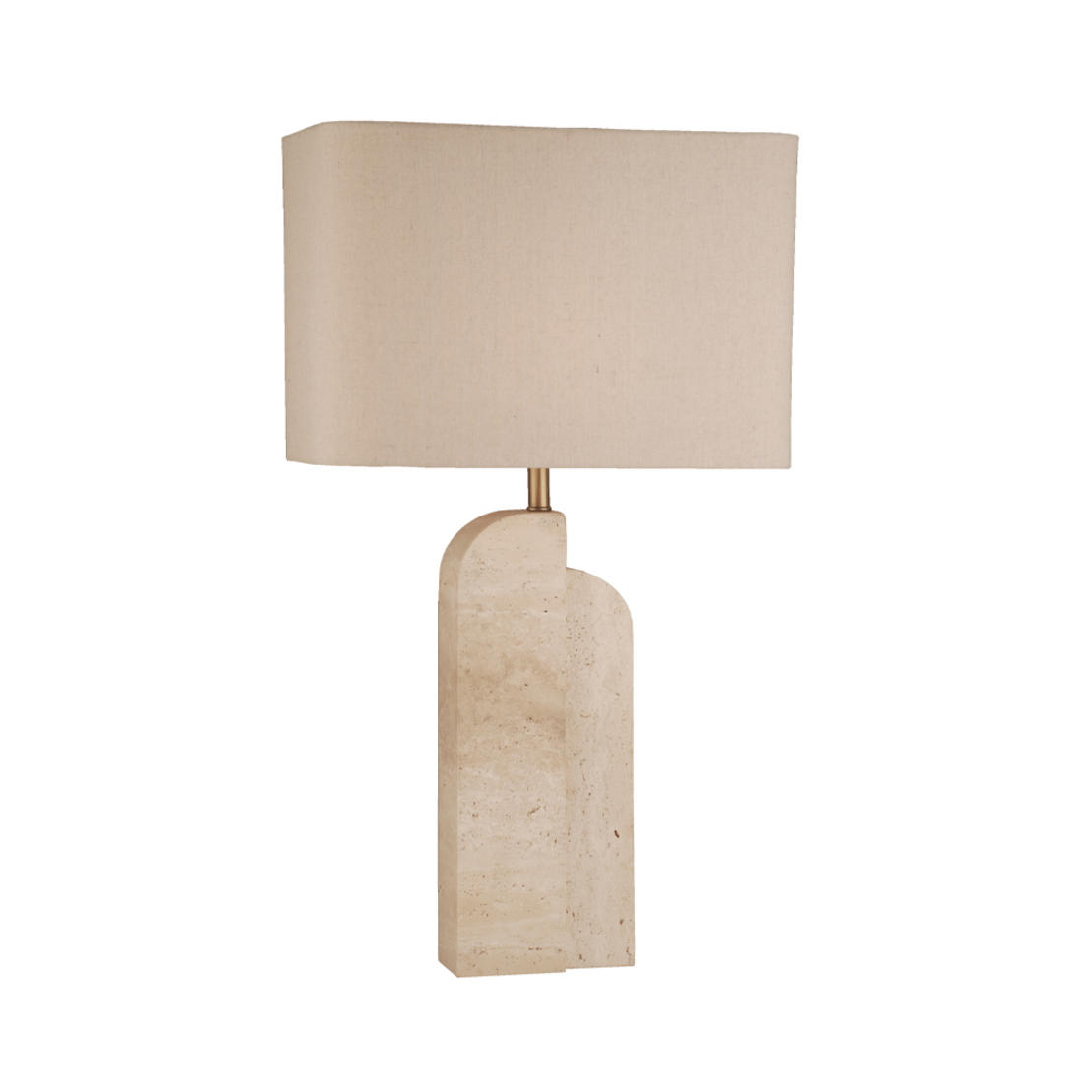 SADIE LAMP TABLE MARBLE LINEN BEIGE GOLD BEIGE 41x