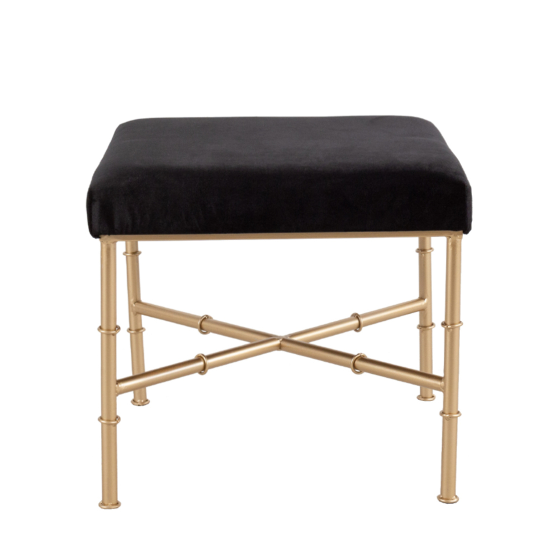 VICTOR STOOL FABRIC BLACK GOLD E1 PRC
