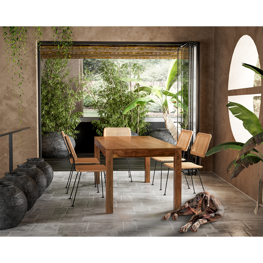 CATRIDGE CHAIR PE WOVEN NATURAL BLACK 49x51xH83,5cm PRC