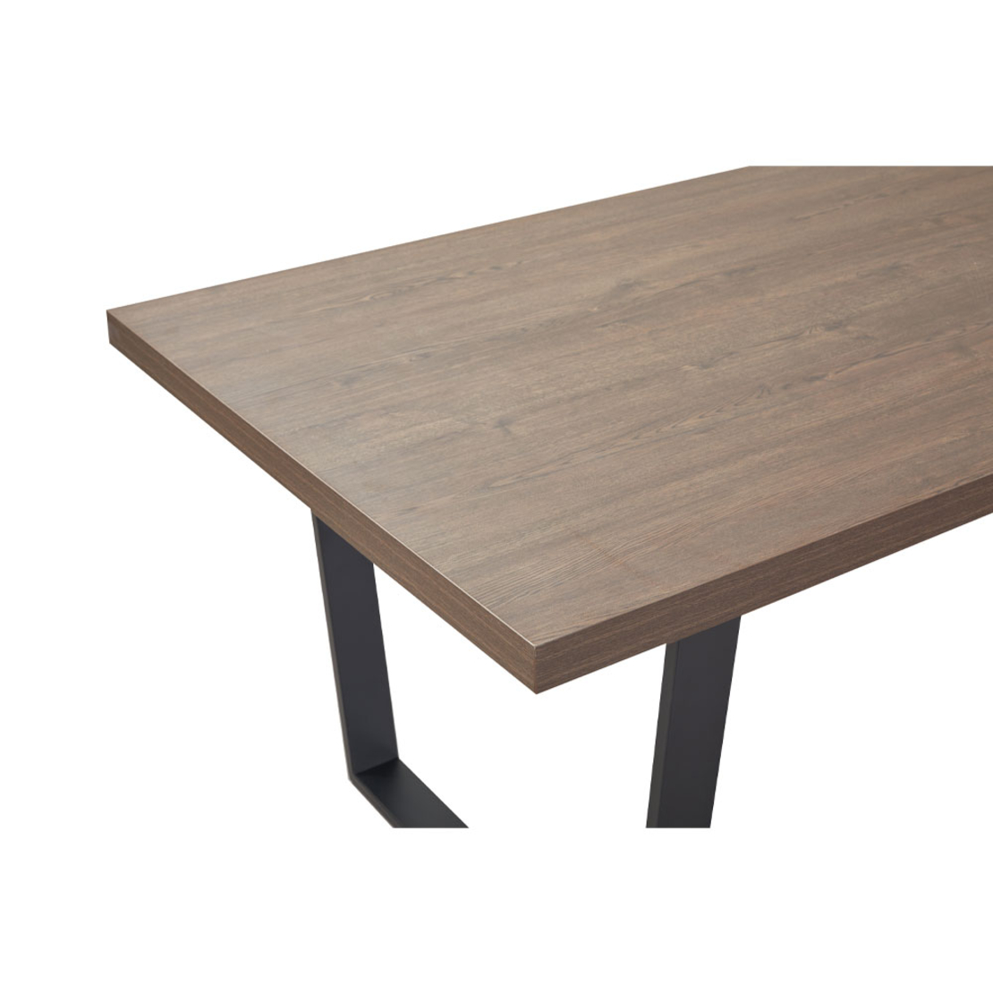 VILLE TABLE MELAMINE WALNUT MELAMINE BLACK 200x100x76 E1