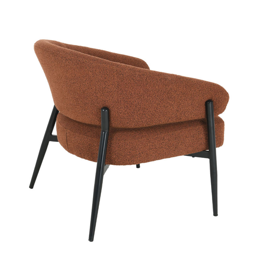 MORITZ ARMCHAIR FABRIC TERRACOTTA METAL BLACK E1 PRC