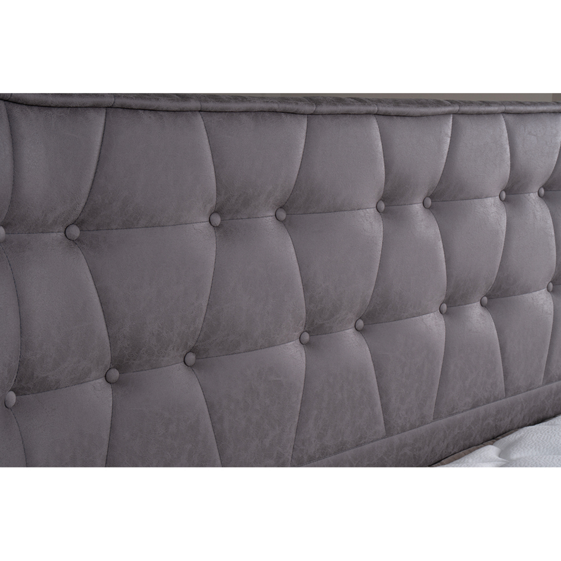 ORIGAMI BED WITH STORAGE (FOR MATTRESS 160x200cm) VELVET GREY 26-902 E1 TR