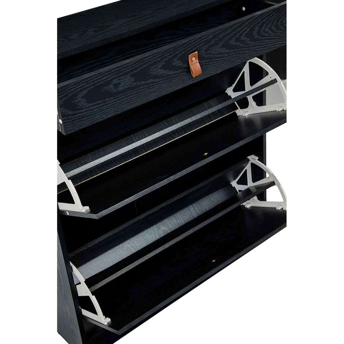 PORTOBELLO SHOERACK 2DOORS 1DRAWER CHIPBOARD WITH MELAMINE CARTA BLACK OAK E1 PRC
