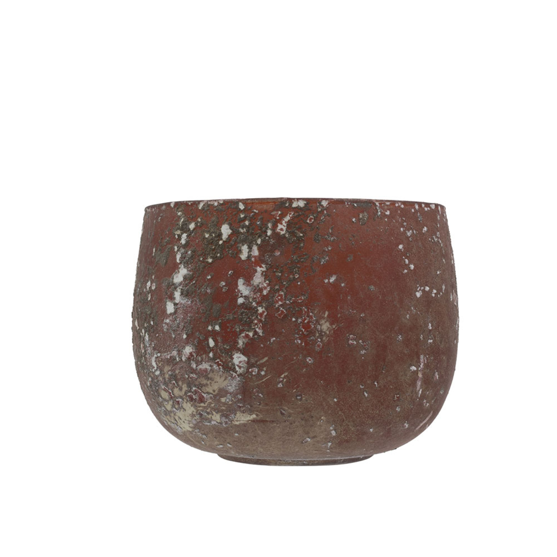 BERRY BASE FOR CANDLE GLASS ROTTENRUST D15xH12cm I