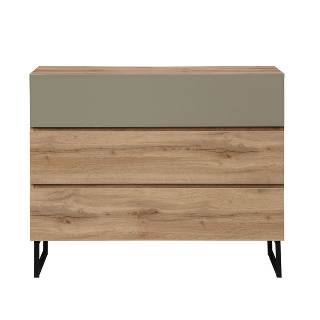 VERDE PEDESTAL 3DRAWERS CHIPBOARD WITH MELAMINE CARTA NATURAL CHIPBOARD WITH MELAMINE CARTA MINT BLACK E1