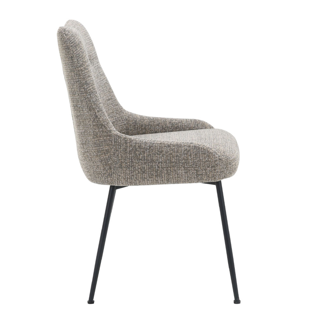 DON CHAIR FABRIC BROWN LIGHT YELLOW METAL BLACK E1 PRC