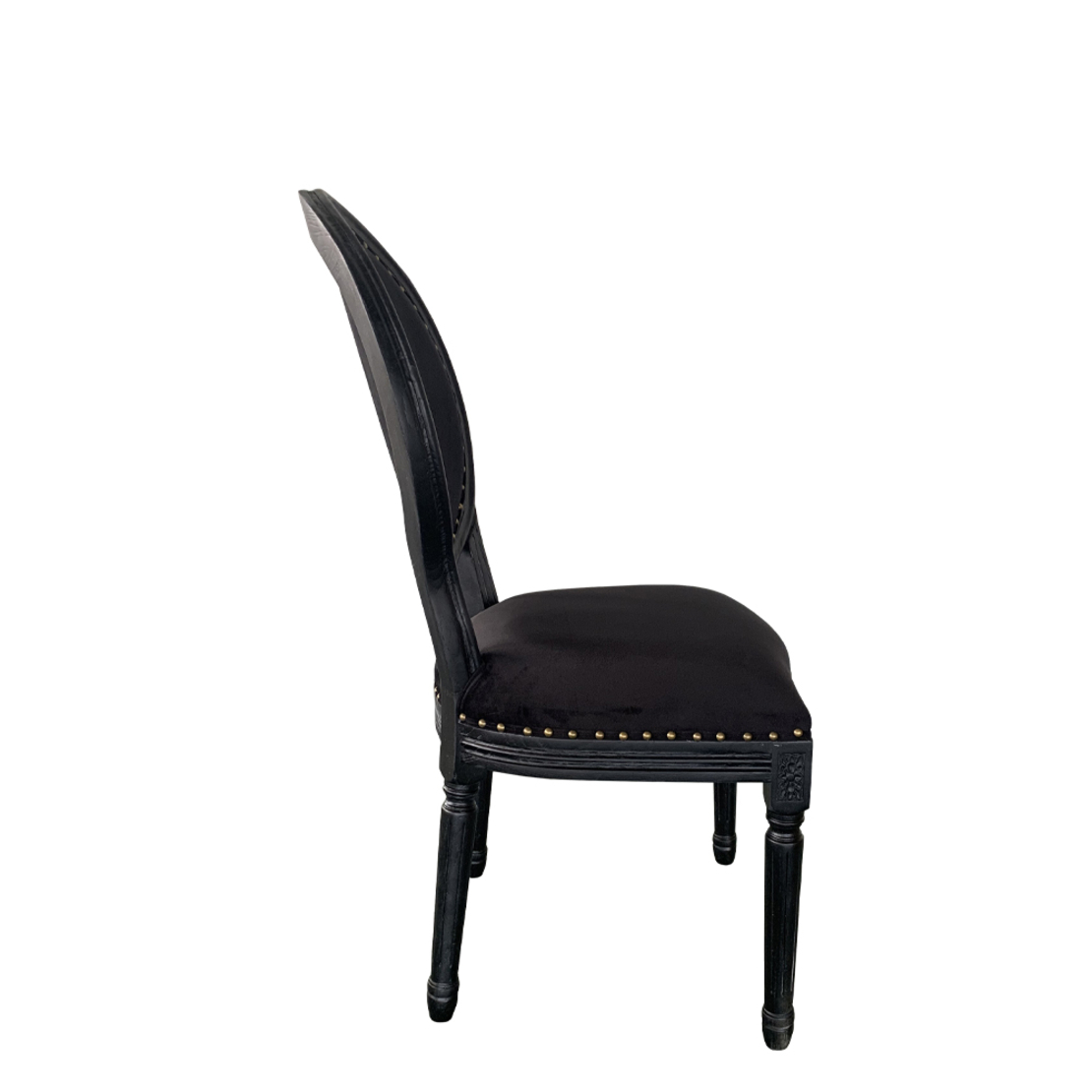 LOUIS CHAIR WOOD ELM BLACK FABRIC E1 PRC
