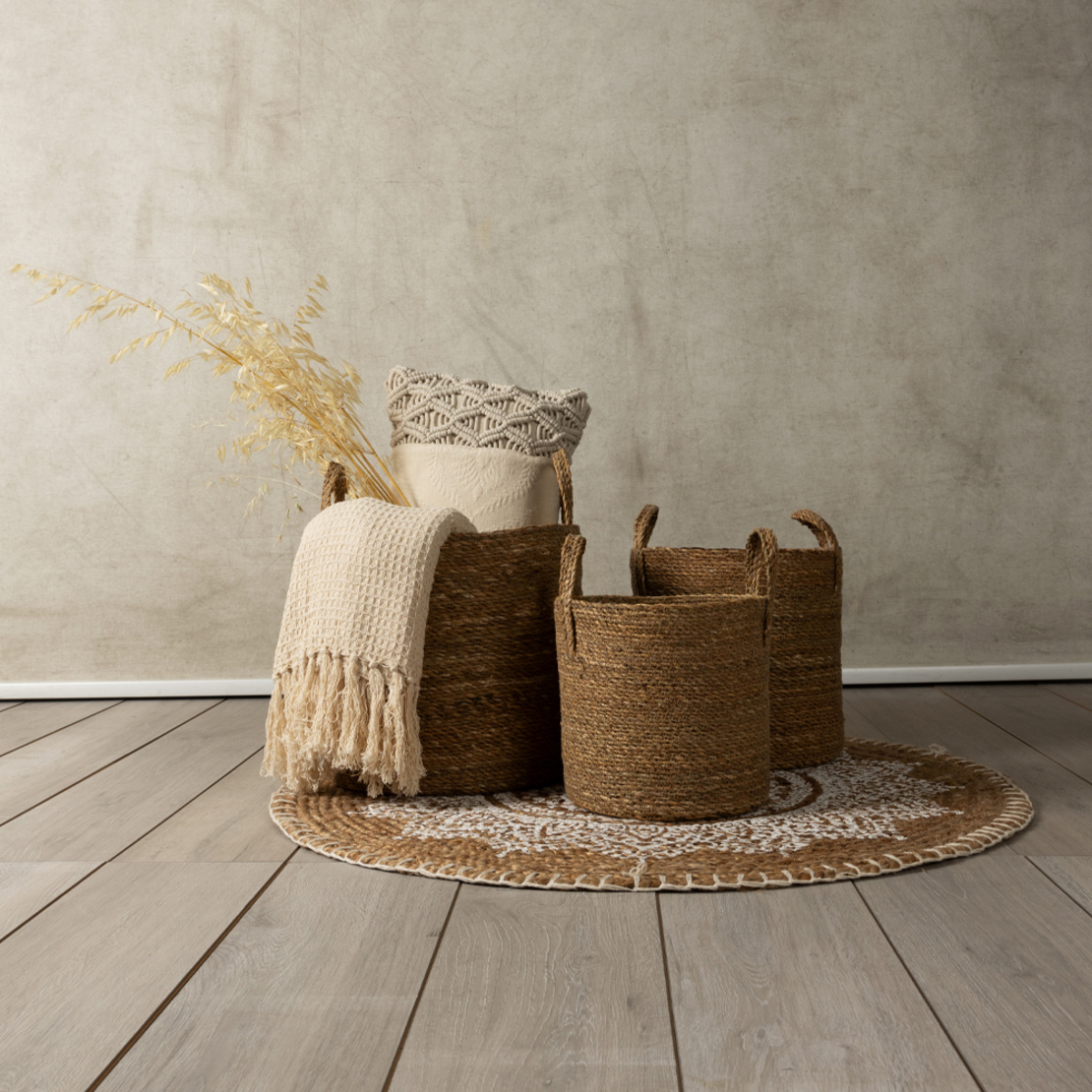 SEMI DECOR CUSHION COTTON POLYESTER BEIGE 30x50cm
