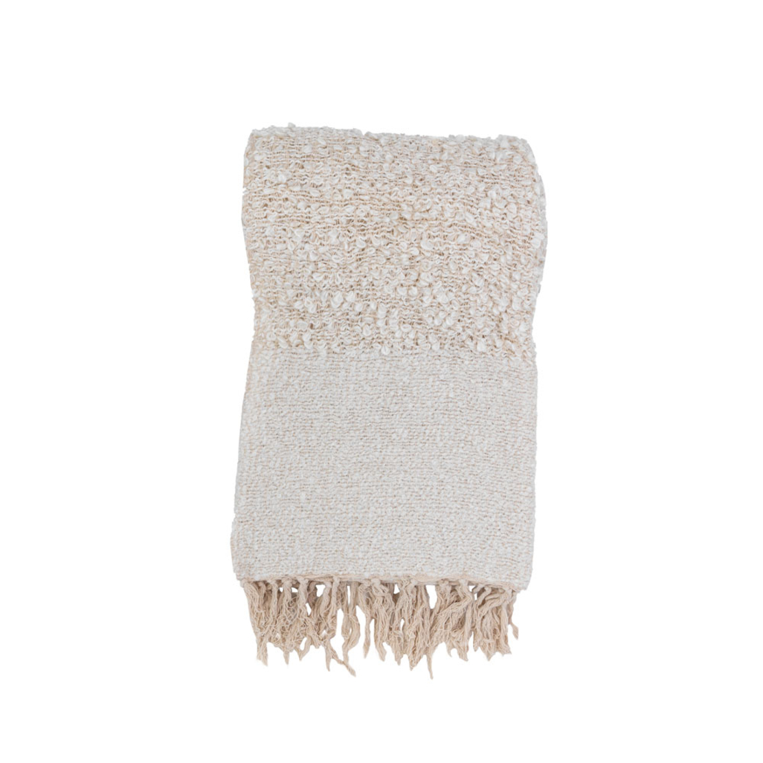 SIMPUL DECORATIVE THROW 130x170 FABRIC BEIGE