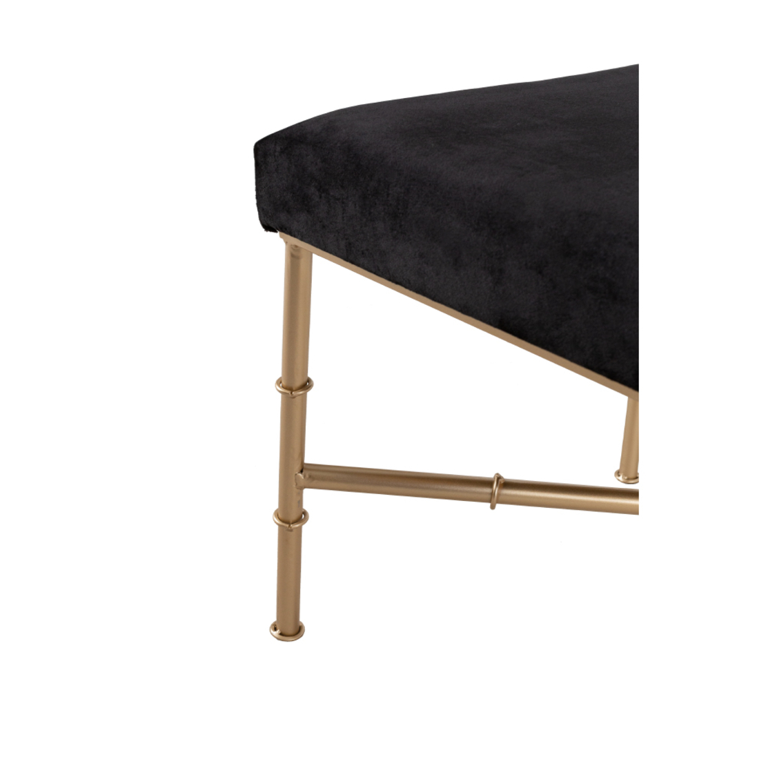VICTOR STOOL FABRIC BLACK GOLD E1 PRC