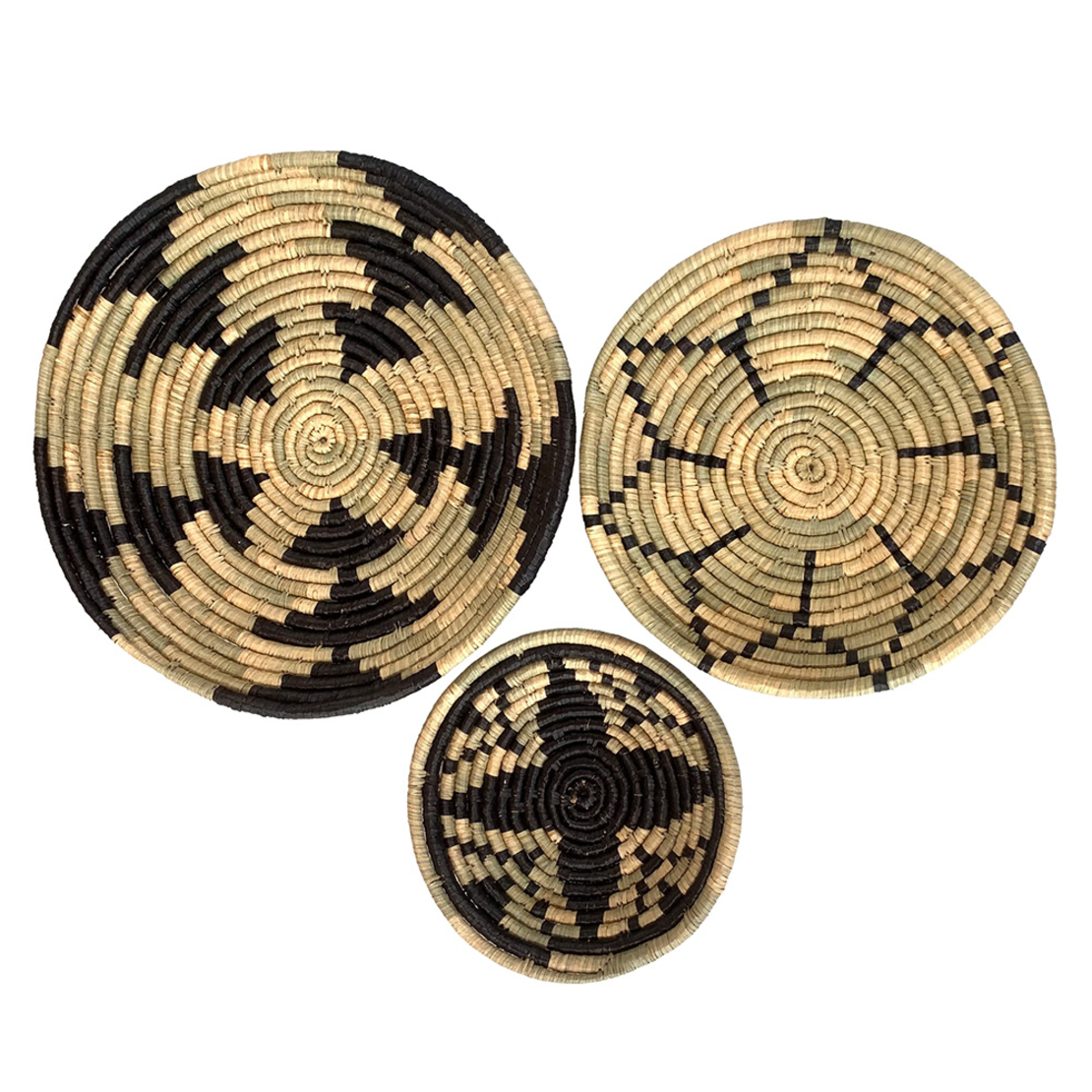 JABBAR DECO WALL SET 3PCS SEAGRASS NATURAL BLACK 5