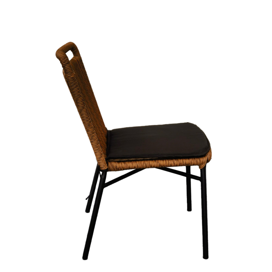 HANG CHAIR PE WOVEN NATURAL DARK BLACK 48x61xH83cm PRC