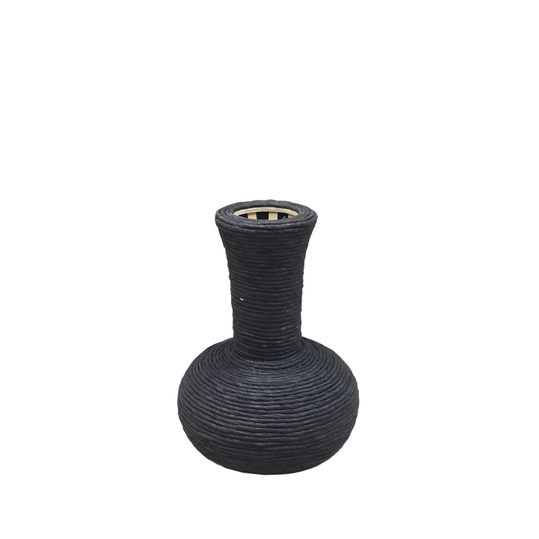 NUBIA VASE 30x30x41 FIR WOOD BLACK