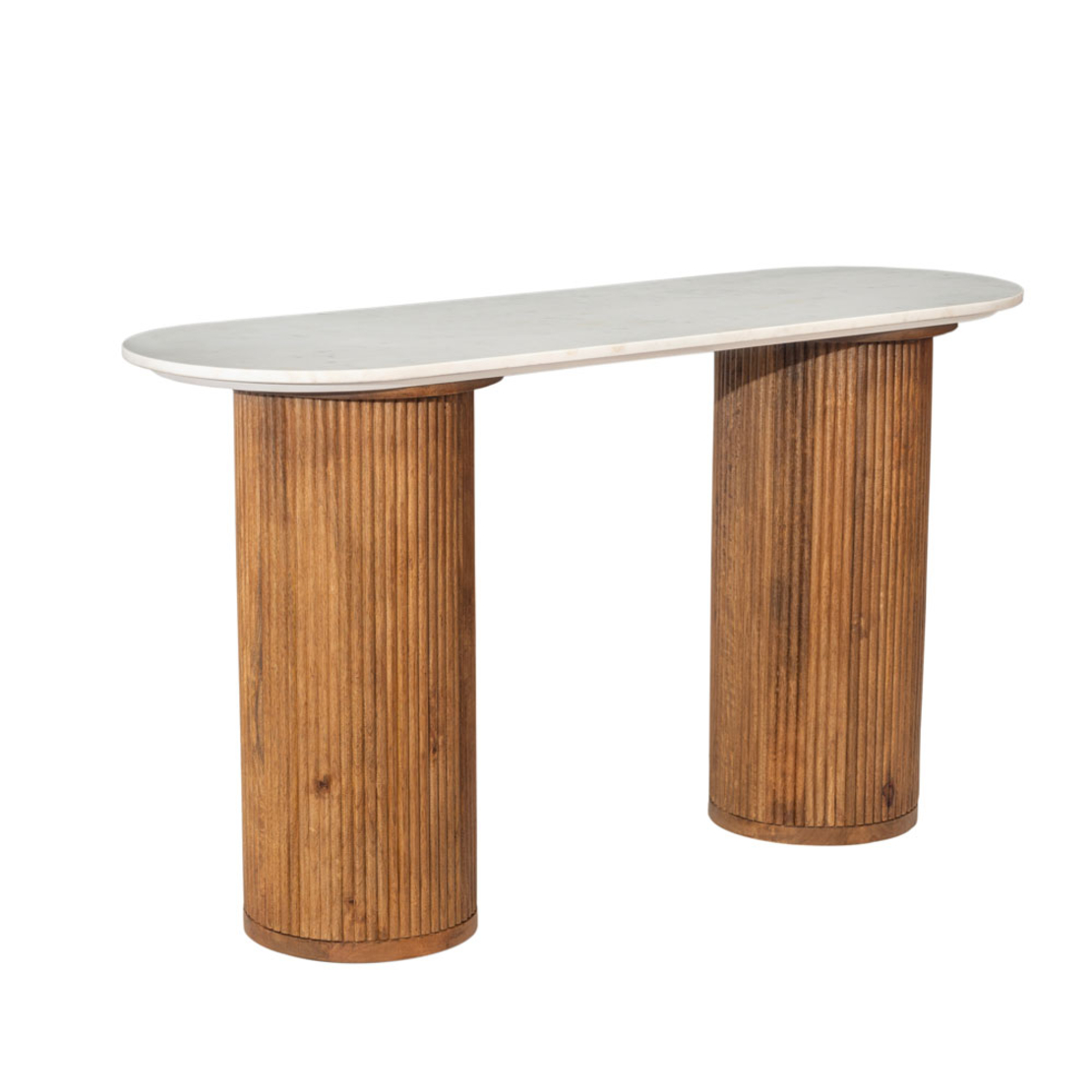 ORGANIC CONSOLE WOOD MANGO WALNUT MARBLE 140x45xH7