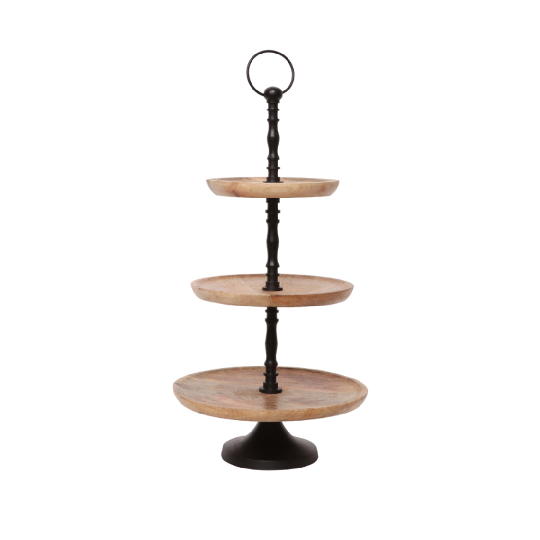 NIKISI STAND 3LEVELS WOOD MANGO ALUMINIUM NATURAL