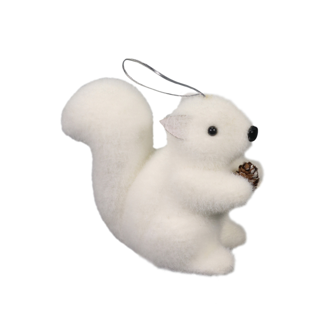 XMAS POWDER SQUIRREL 2 SQUIRREL POLYFOAM PLASTIC W
