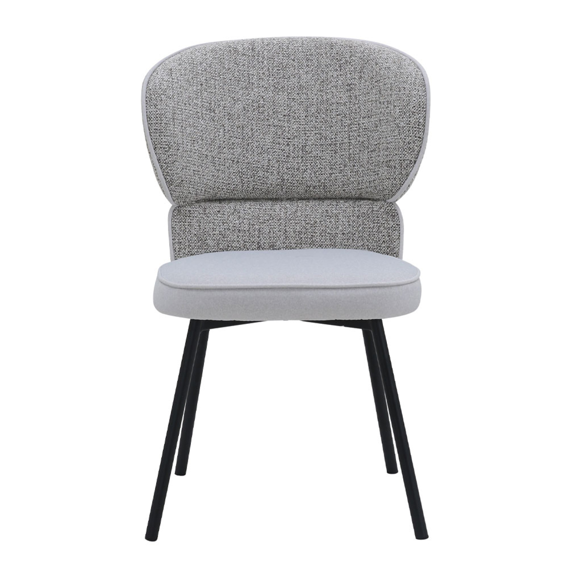 SAHARA CHAIR FABRIC GREY LIGHT METAL BLACK E1 PRC