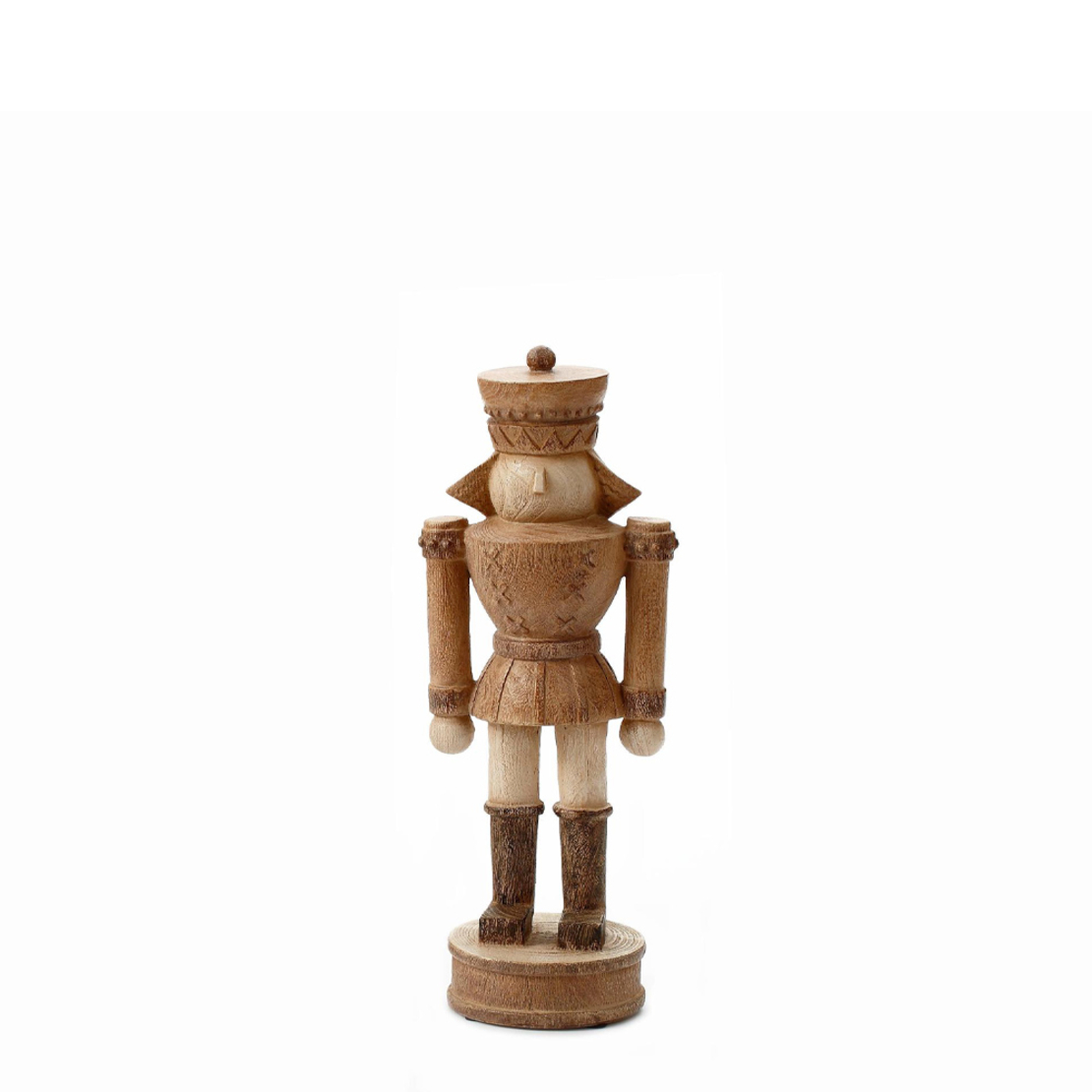 XMAS WOODY NUTCRACKER S DECO POLYRESIN BROWN BEIGE