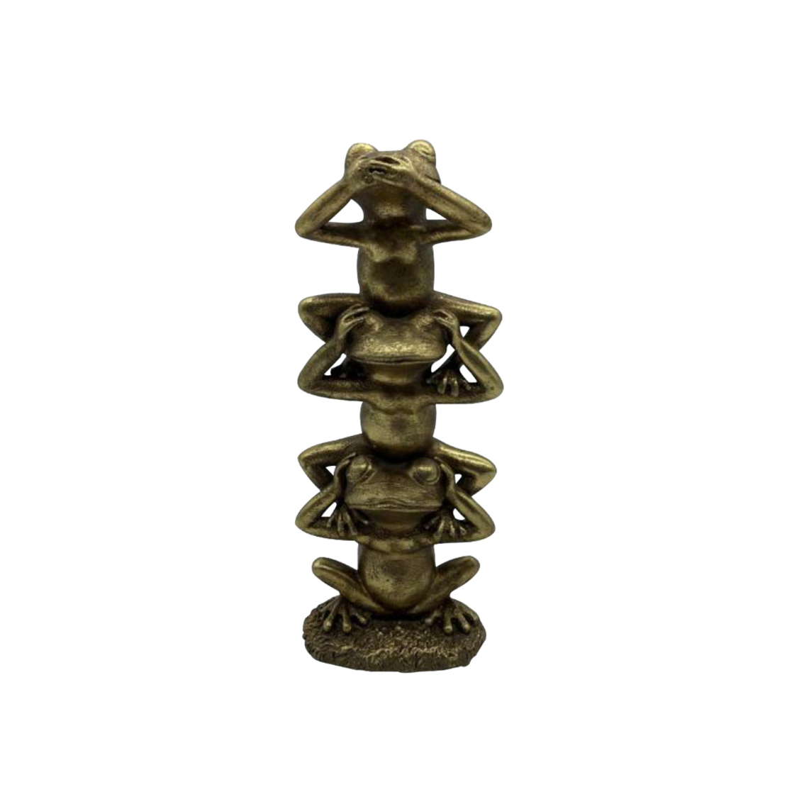 FROGGIES 1 DECO FROG POLYRESIN GOLD 9,3x5,8xH21,8c