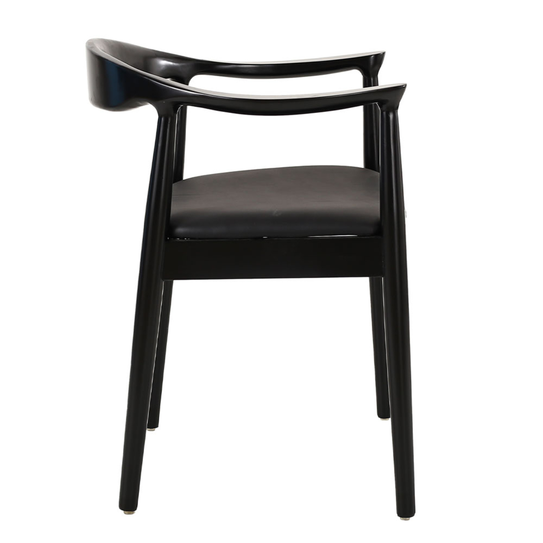 FUJI CHAIR WOOD RUBBERWOOD BLACK FABRIC PRC