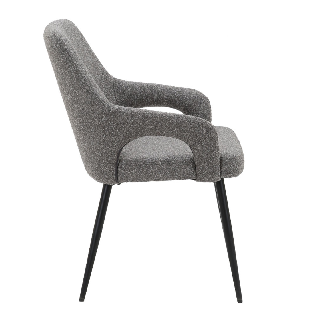PONTE CHAIR FABRIC GREY METAL BLACK E1 PRC
