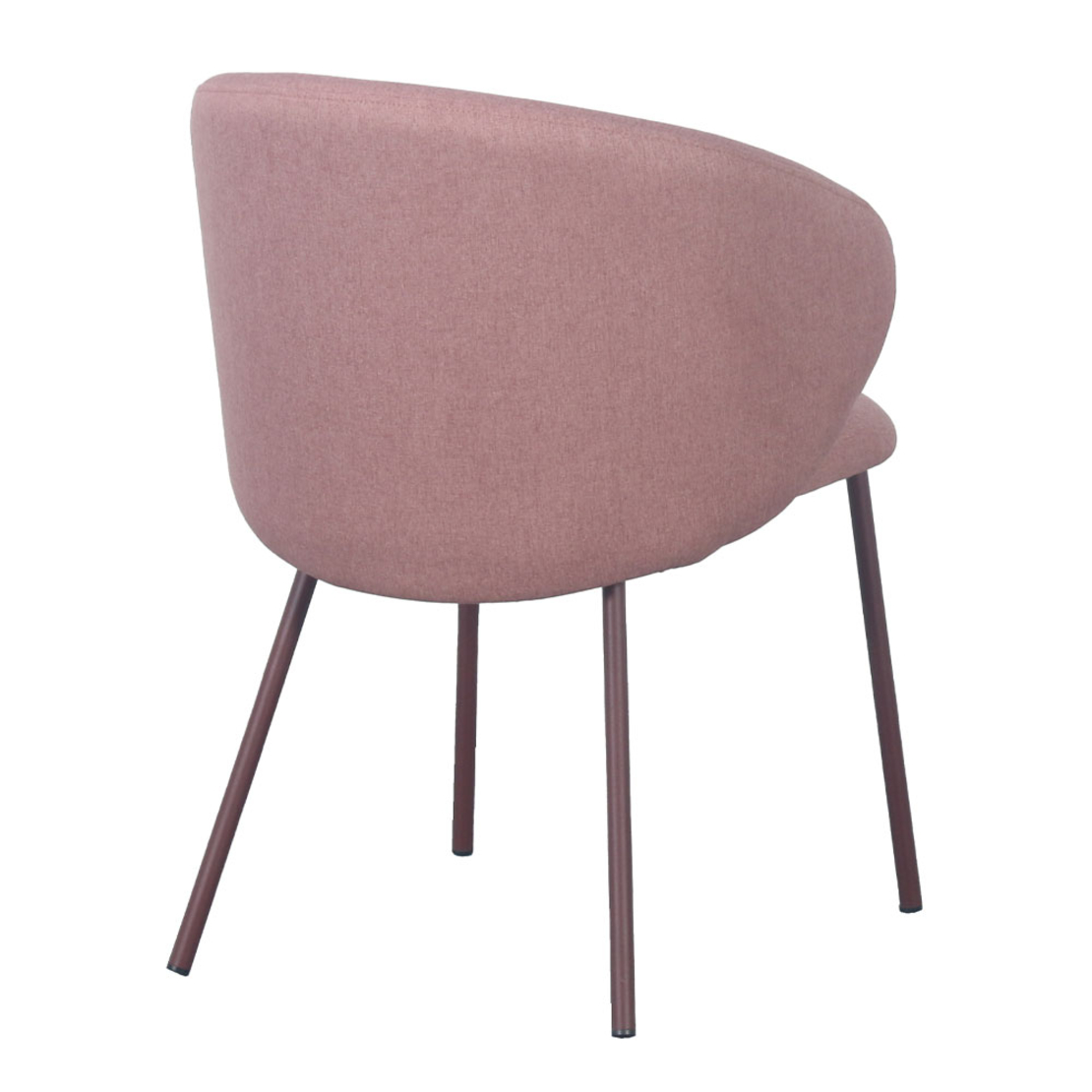 KIRA CHAIR FABRIC PINK METAL PUCE DARK E1 PRC