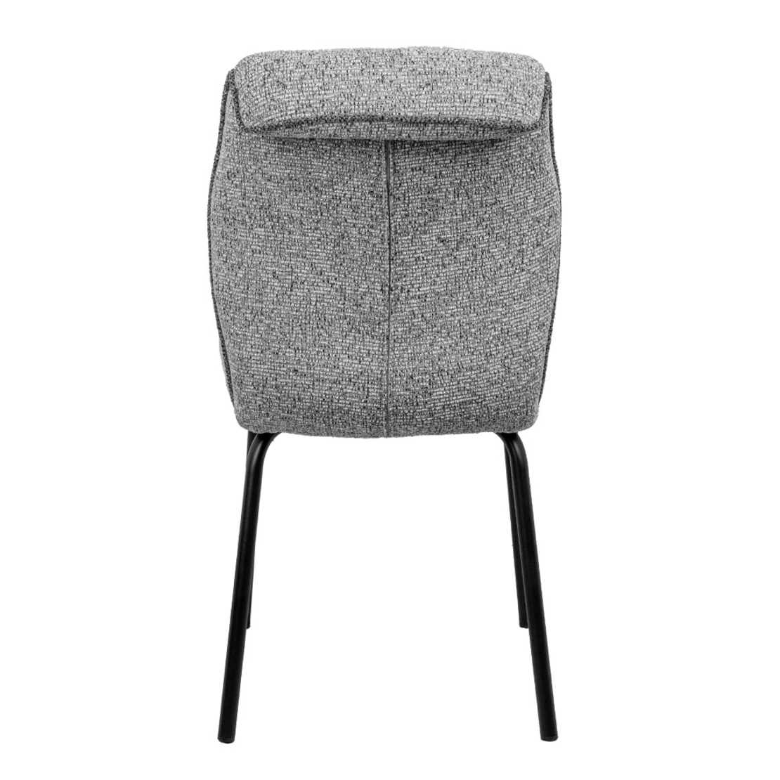 KOBI CHAIR FABRIC GREY LIGHT METAL BLACK MATTE E1 PRC
