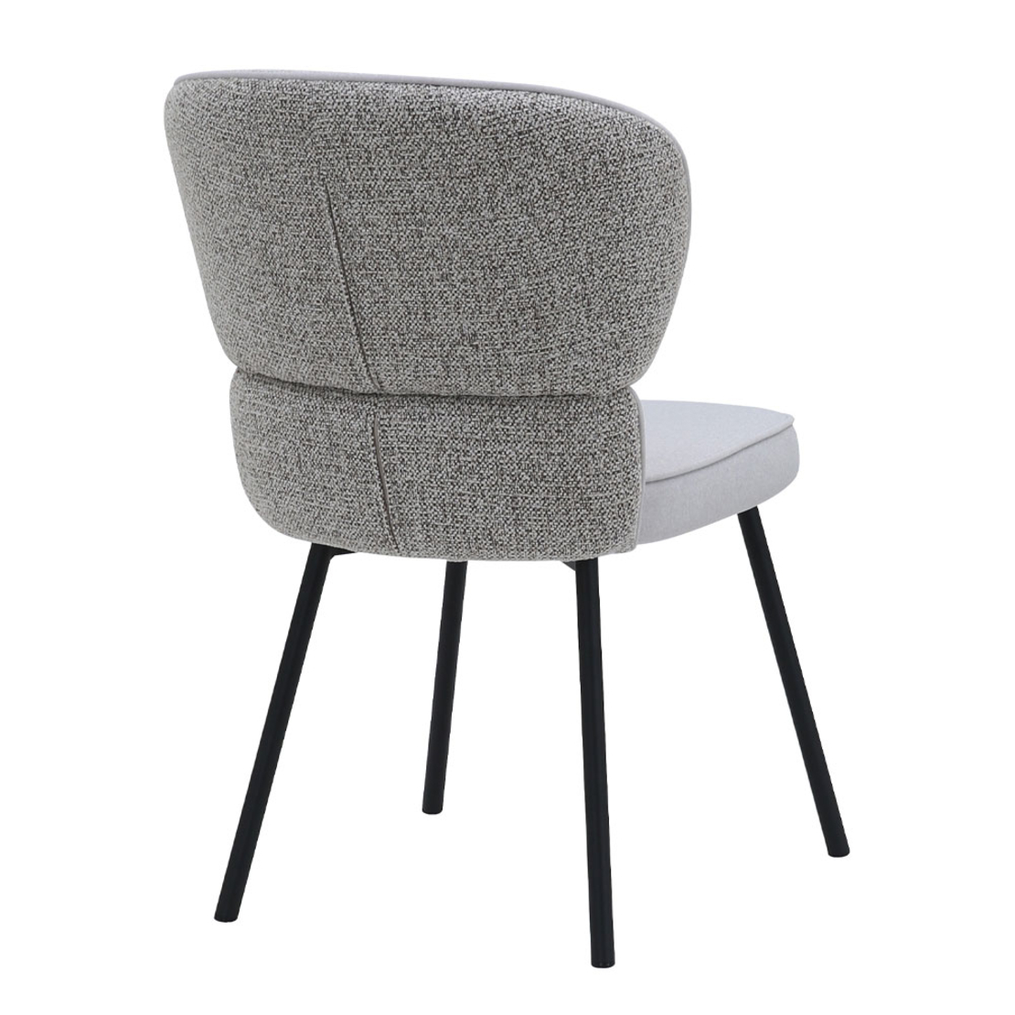 SAHARA CHAIR FABRIC GREY LIGHT METAL BLACK E1 PRC