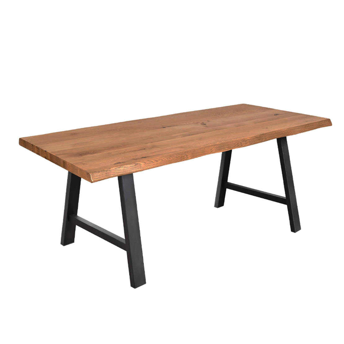 RAW 180 TABLE VENEER ΟΑΚ WALNUT LIGHT METAL BLACK E1 GR