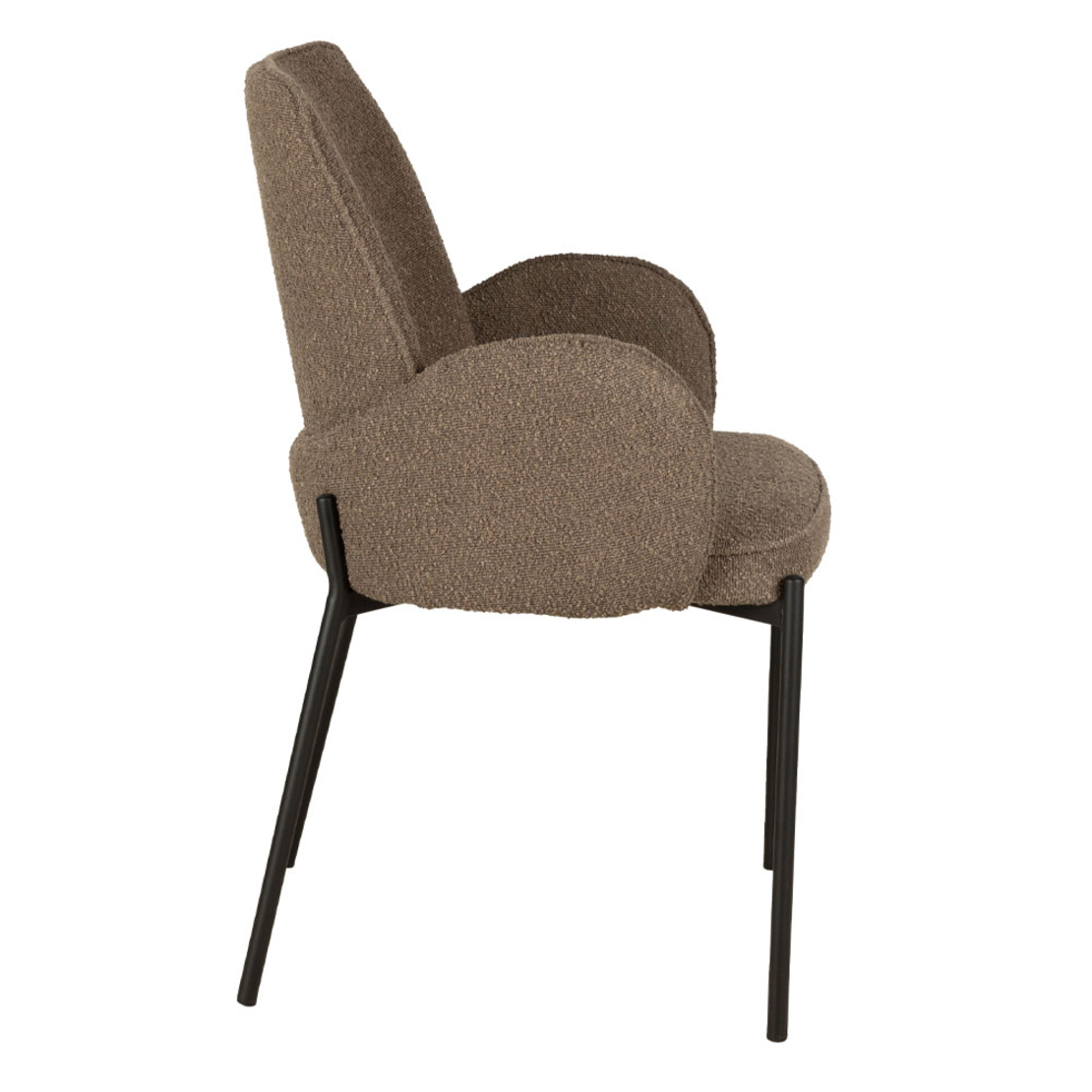 PETALS CHAIR FABRIC BROWN METAL BLACK PRC