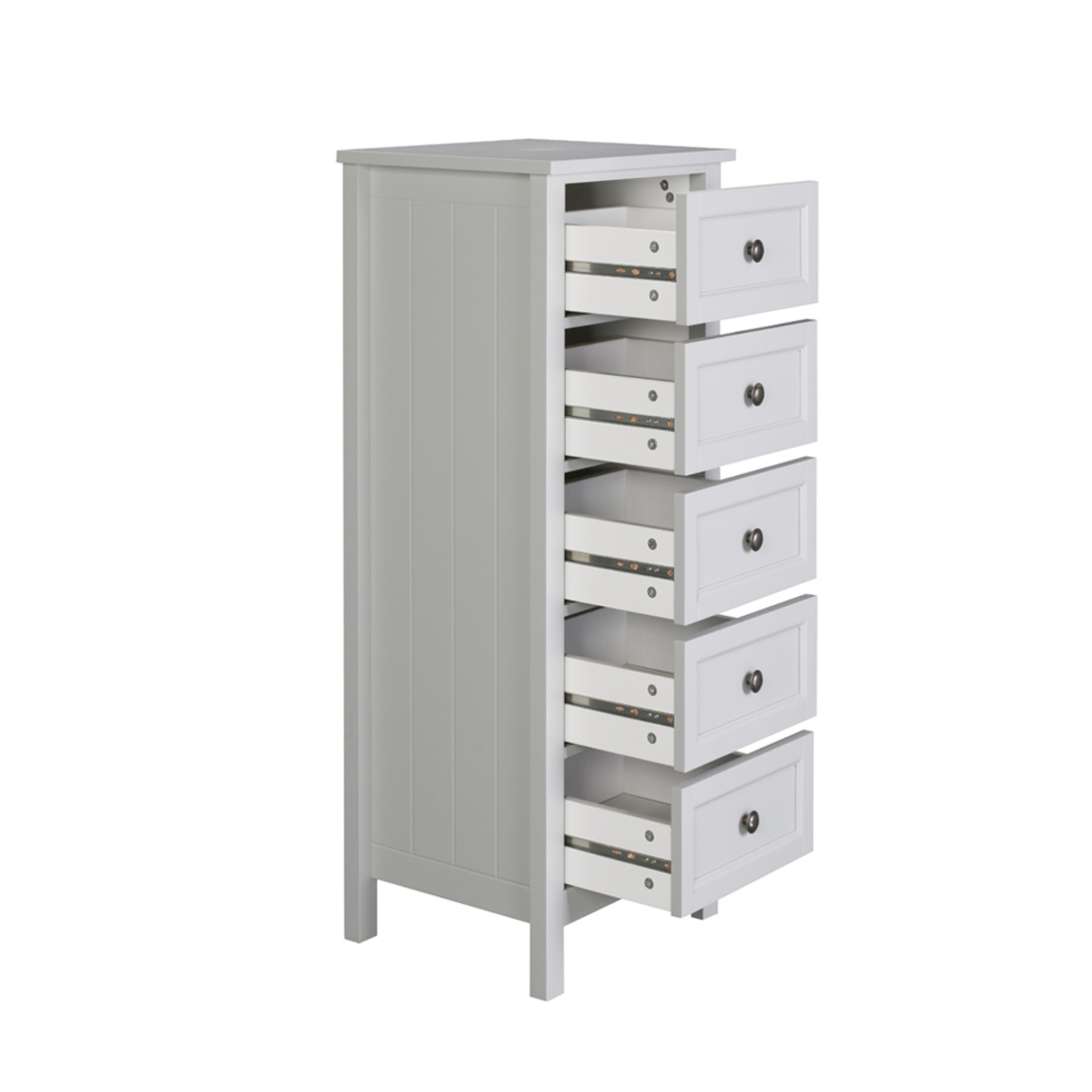 FRENCH COMMODE 5DRAWERS MDF GREY LIGHT E1 PRC