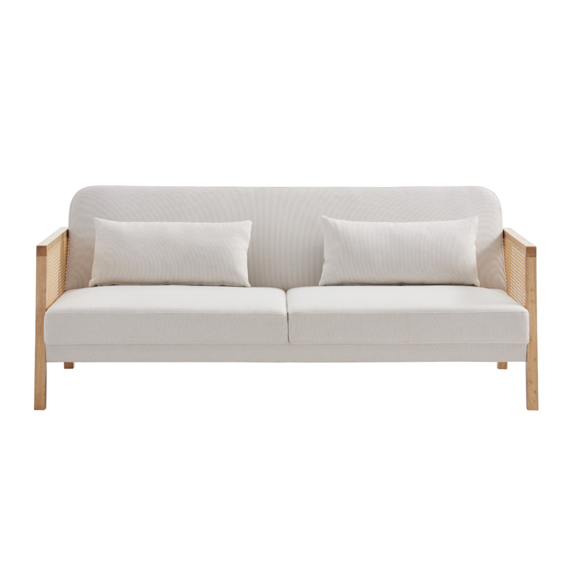 AMMOS SOFA BED 3SEAT FABRIC OFF WHITE FABRIC NATURAL E1