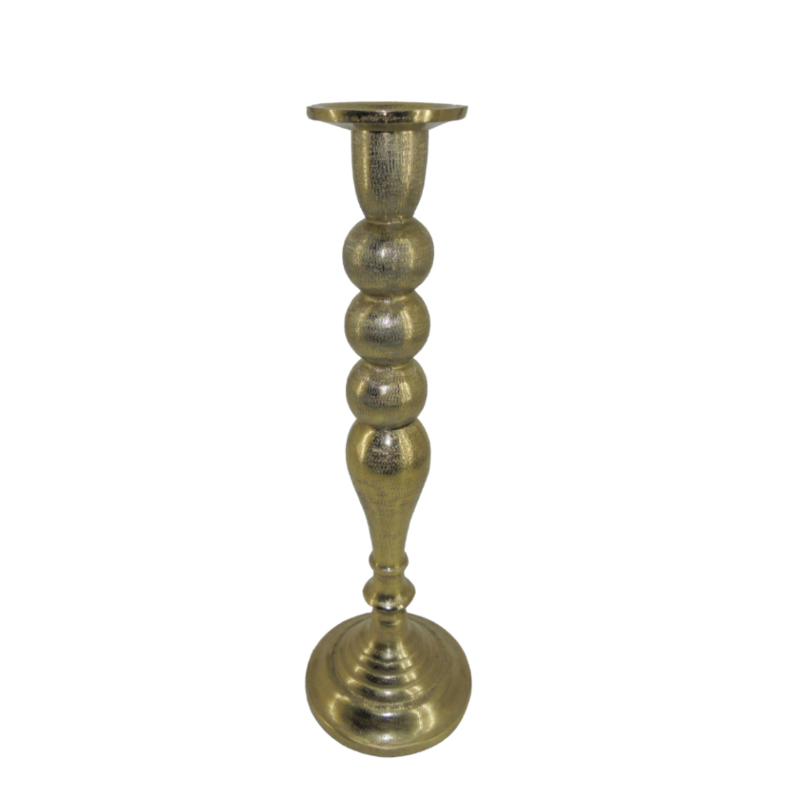 DAZZLE CANDLE HOLDER ALUMINIUM GOLD 15x15xH46cm IN