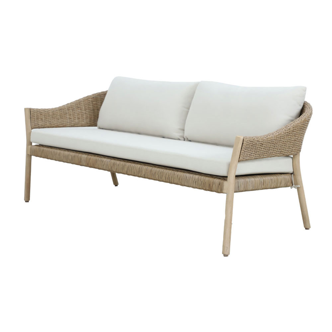 SUMATRA LOUNGE SET 1+2 WOOD EUCALYPTUS NATURAL BEI