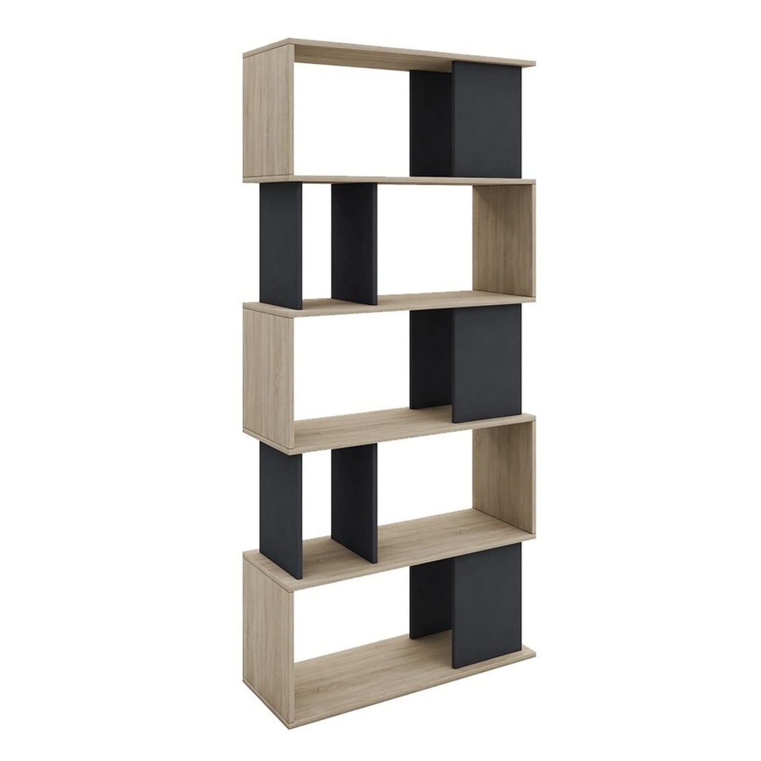 LEGO BOOKCASE MELAMINE SONOMA GREY DARK 80x33xH175cm E1 EU