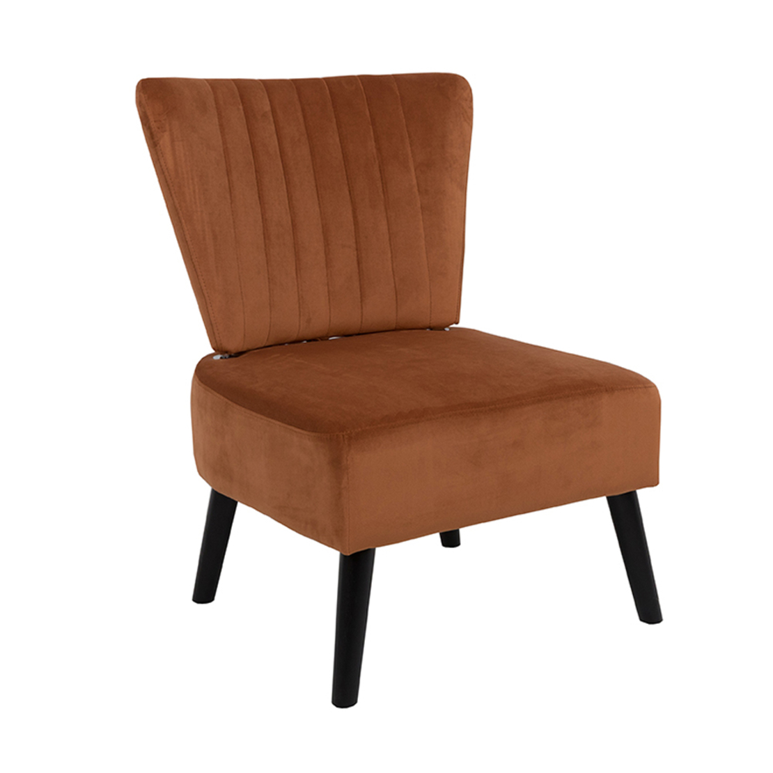 CULT ARMCHAIR FABRIC RUST RED WOOD RUBBERWOOD BLACK E1 PRC
