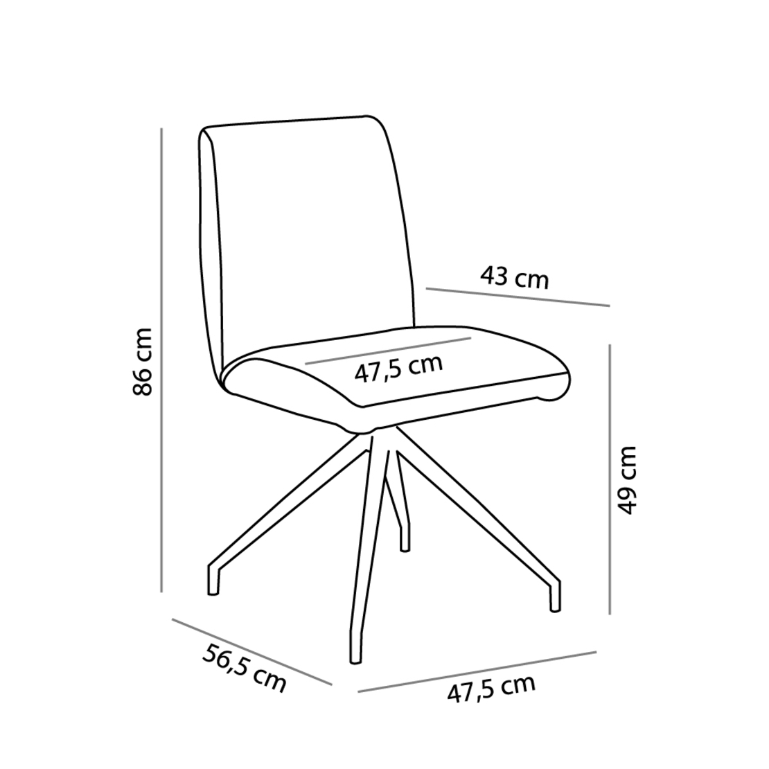 ARM CHAIR FABRIC GREY LIGHT METAL BLACK MAT E1 PRC