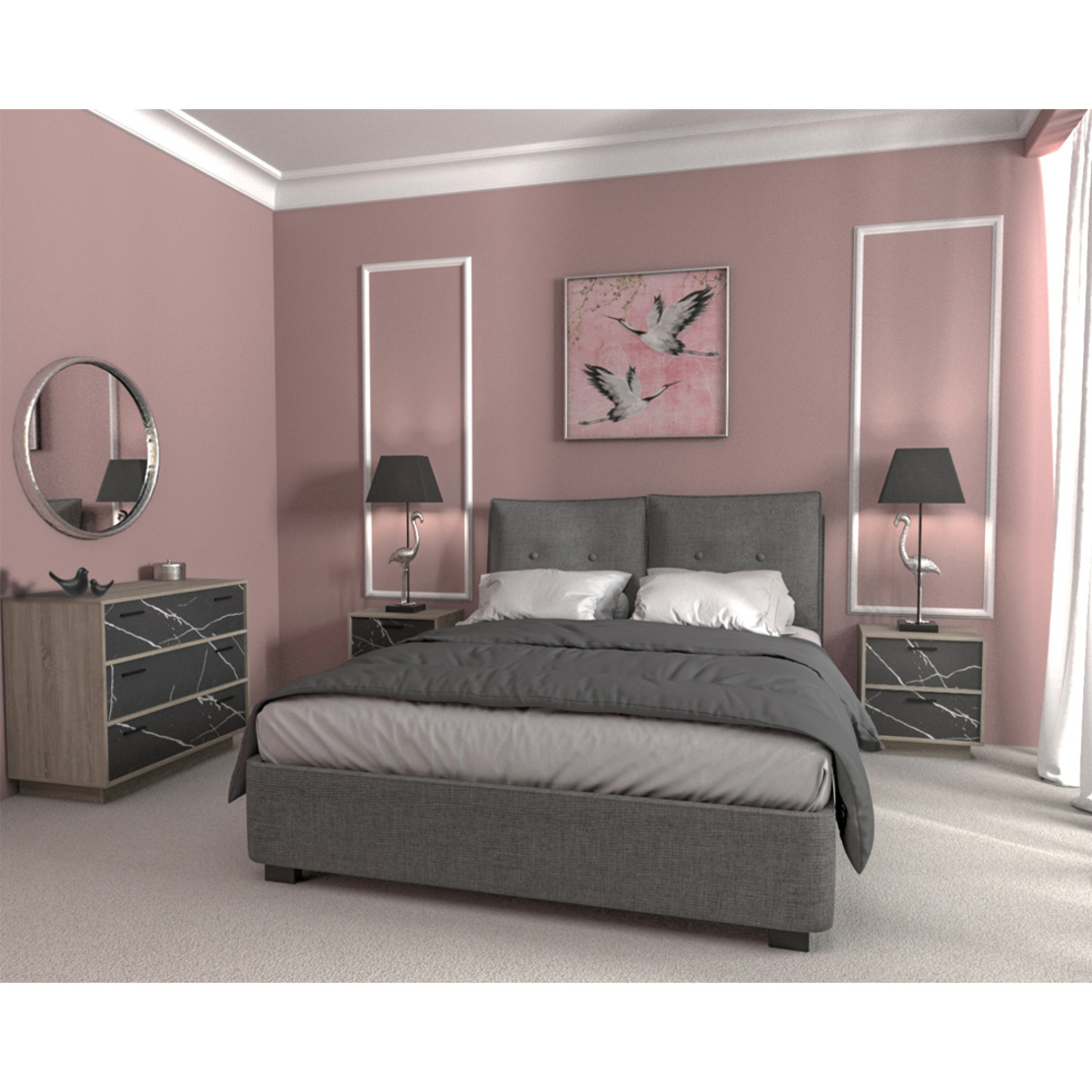 IMAGE COMMODE 3DRAWERS MELAMINE SONOMA DARK STONE E1 EU