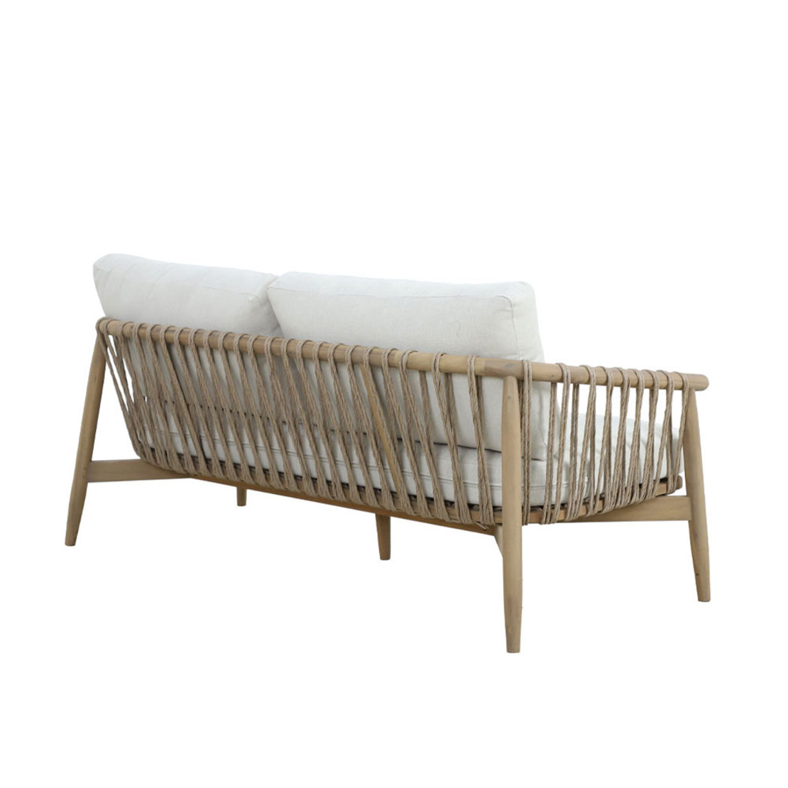 CORDA LOUNGE SET 1+2+1 WOOD ACACIA NATURAL WHITE V